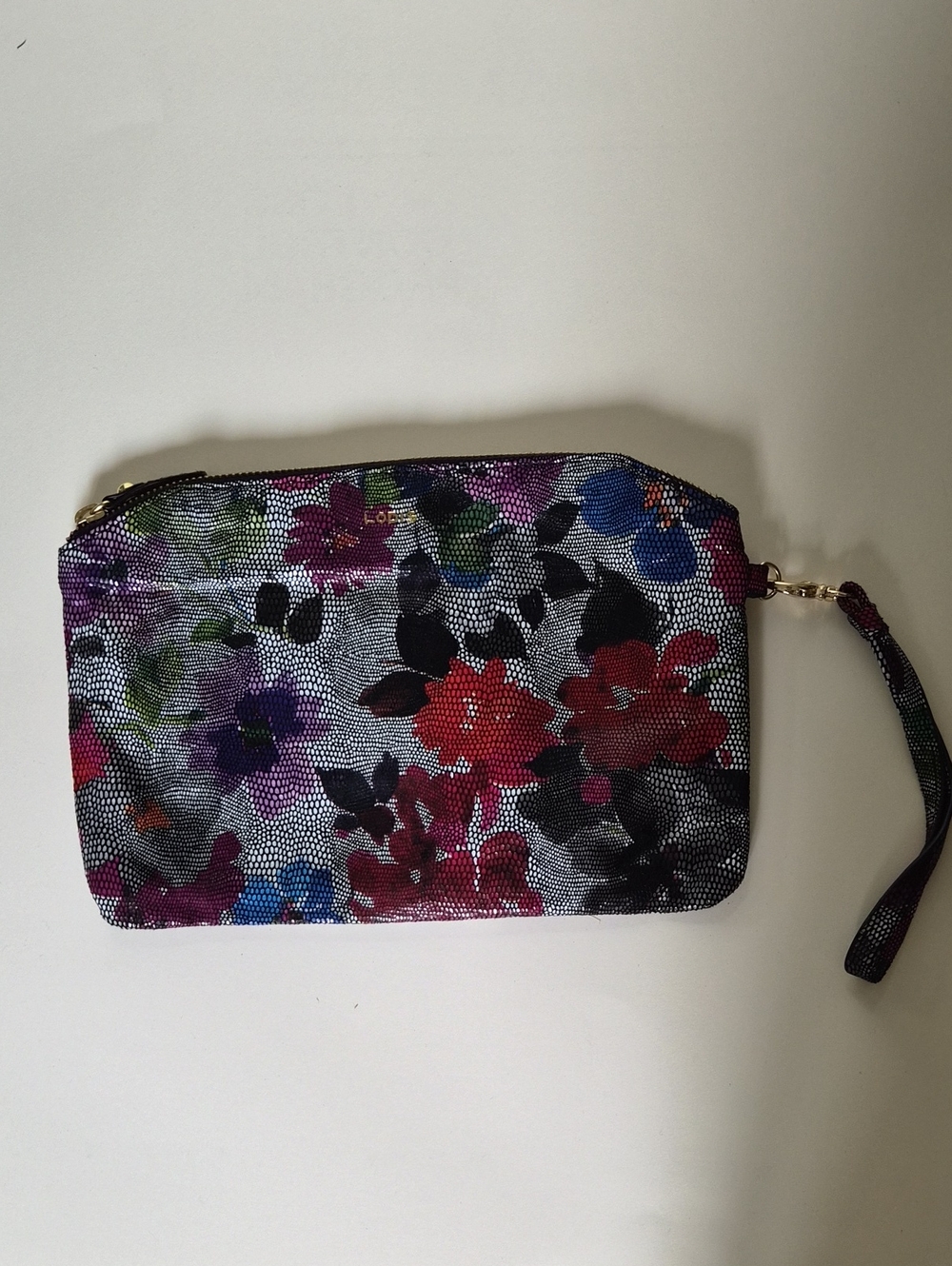 Lodis-Floral Print Wristlet Pouch in Multi-Color